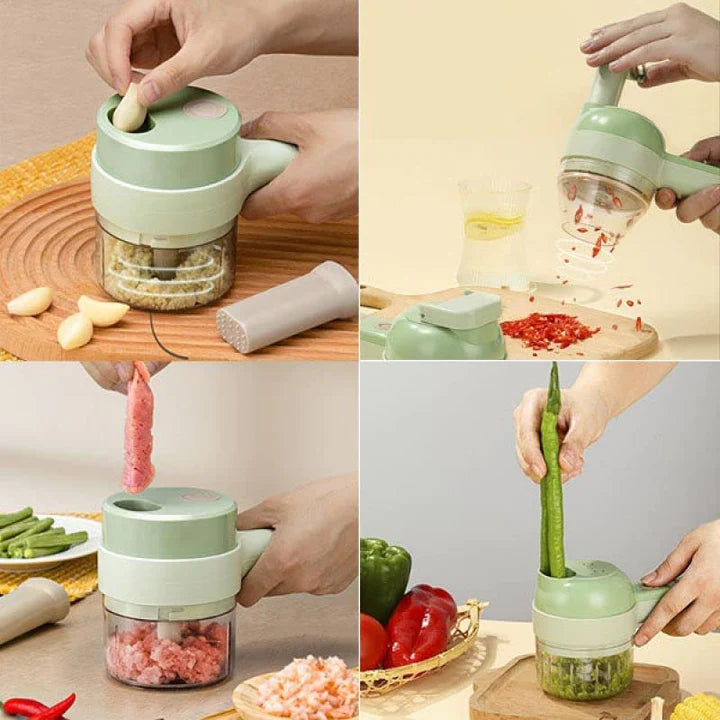 4 IN 1 HANDHELD ELECTRIC VEGETABLE CUTTER